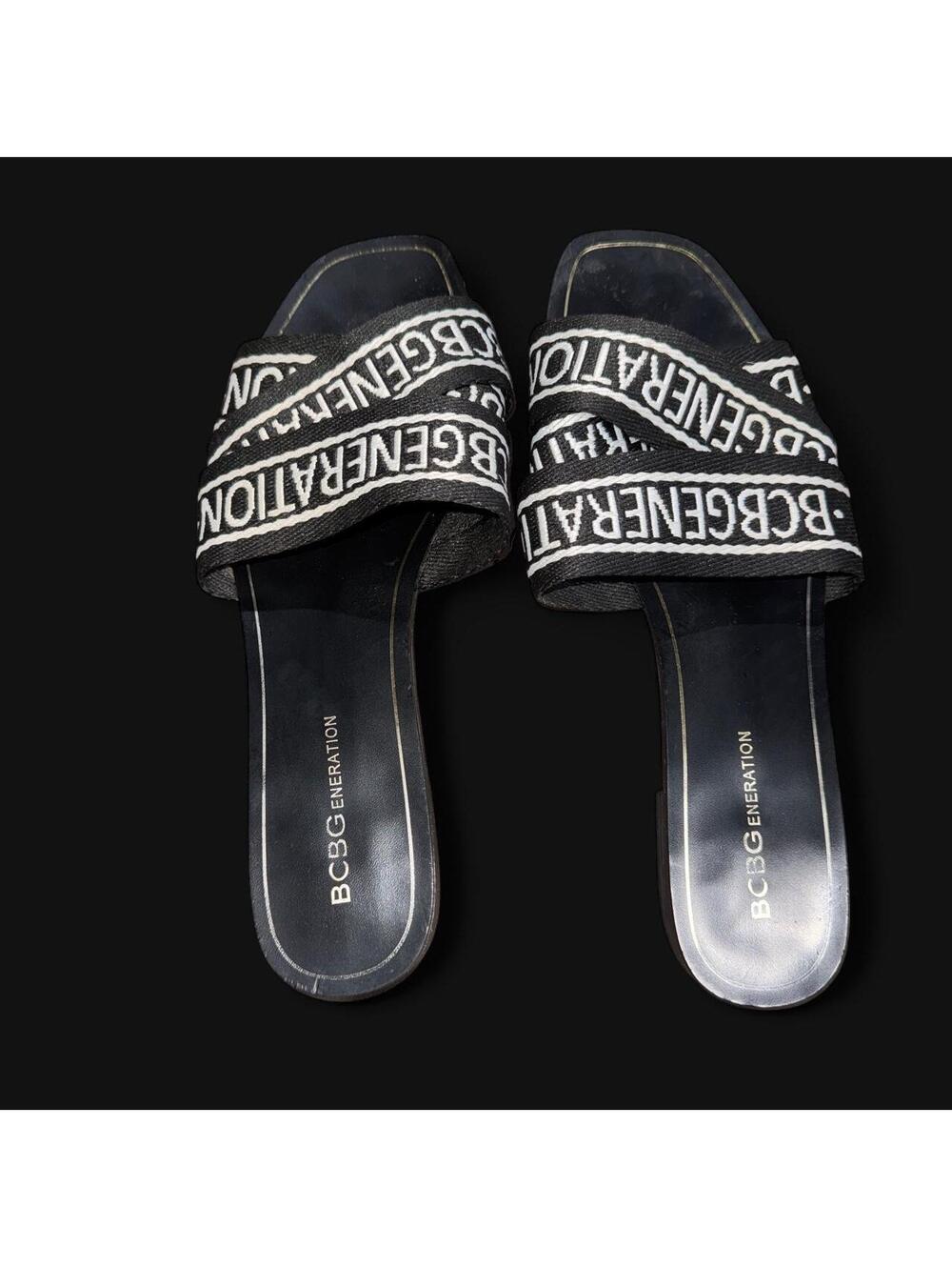 BCBGeneration Women's Black Slides